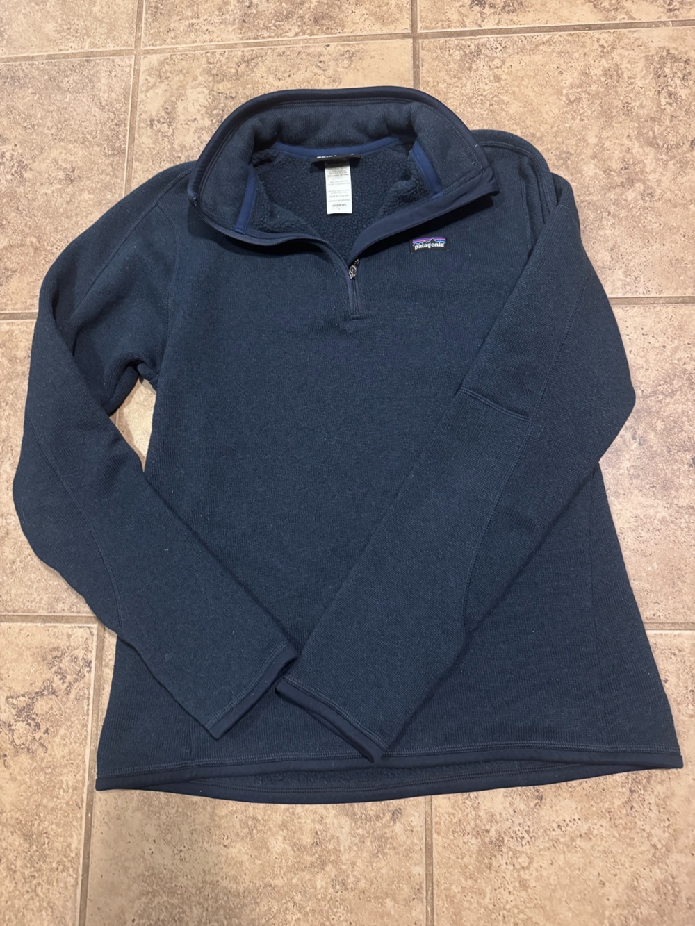 Patagonia Navy Women's Quarter-Zip Fleece Pullover